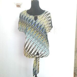 Jules & Leopold  geometric print blouse